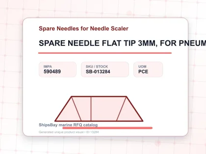 SPARE NEEDLE FLAT TIP 3MM, FOR PNEUMATIC NEEDLE SCALER - Spare Needles for Needle Scaler - IMPA 590489 - UOM PCE