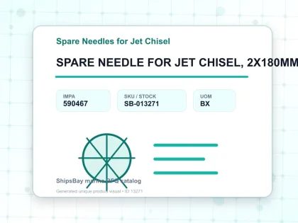 SPARE NEEDLE FOR JET CHISEL, 2X180MM 100'S - Spare Needles for Jet Chisel - IMPA 590467 - UOM BX