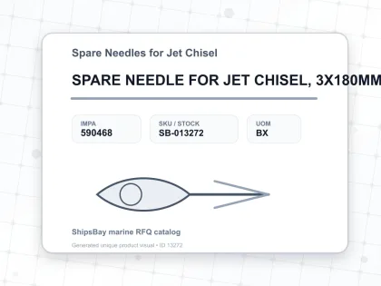 SPARE NEEDLE FOR JET CHISEL, 3X180MM 100'S - Spare Needles for Jet Chisel - IMPA 590468 - UOM BX