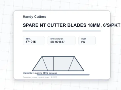 SPARE NT CUTTER BLADES 18MM, 6'S/PKT FOR L-500 - Handy Cutters - IMPA 471015 - UOM PA