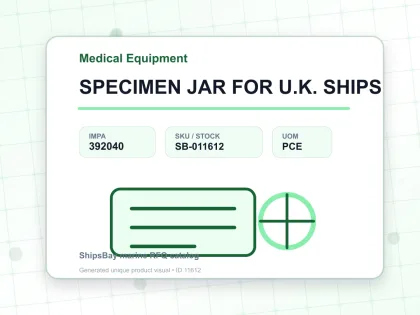 SPECIMEN JAR FOR U.K. SHIPS - Medical Equipment - IMPA 392040 - UOM PCE