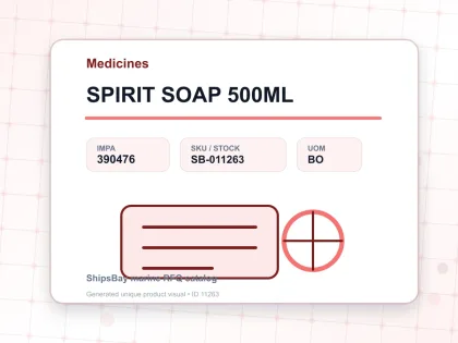SPIRIT SOAP 500ML - Medicines - IMPA 390476 - UOM BO