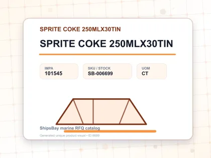 SPRITE COKE 250MLX30TIN - SPRITE COKE 250MLX30TIN - IMPA 101545 - UOM CT