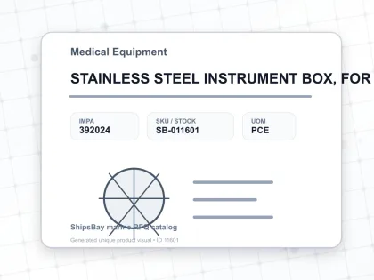 STAINLESS STEEL INSTRUMENT BOX, FOR U.K. SHIPS - Medical Equipment - IMPA 392024 - UOM PCE