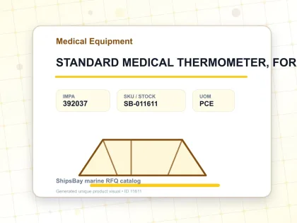 STANDARD MEDICAL THERMOMETER, FOR U.K. SHIPS - Medical Equipment - IMPA 392037 - UOM PCE