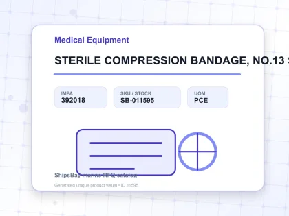 STERILE COMPRESSION BANDAGE, NO.13 STANDARD DRESSING - Medical Equipment - IMPA 392018 - UOM PCE