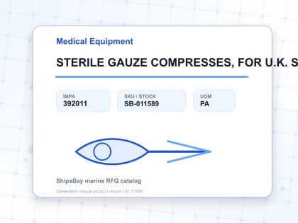 STERILE GAUZE COMPRESSES, FOR U.K. SHIPS - Medical Equipment - IMPA 392011 - UOM PA