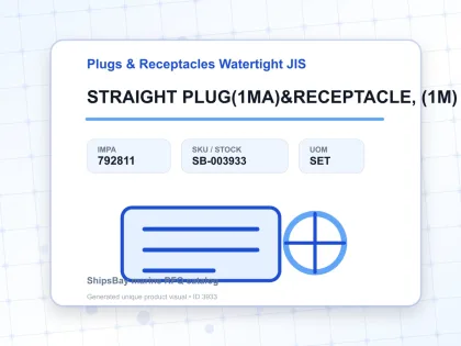 STRAIGHT PLUG(1MA)&RECEPTACLE, (1M) WATERTIGHT 3PIN - Plugs & Receptacles Watertight JIS - IMPA 792811 - UOM SET
