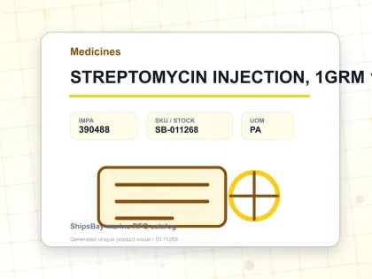 STREPTOMYCIN INJECTION, 1GRM 10VIAL - Medicines - IMPA 390488 - UOM PA