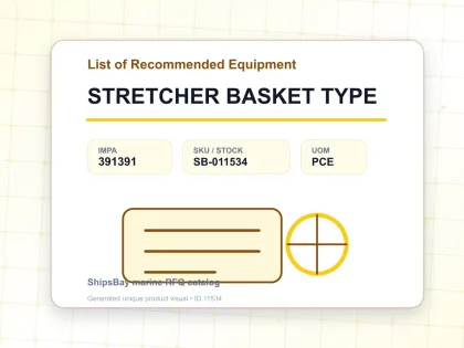 STRETCHER BASKET TYPE - List of Recommended Equipment - IMPA 391391 - UOM PCE