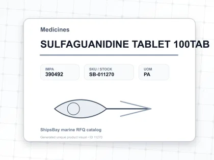 SULFAGUANIDINE TABLET 100TAB - Medicines - IMPA 390492 - UOM PA