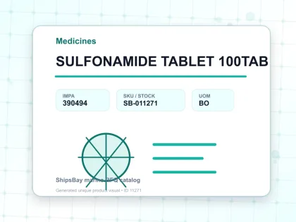 SULFONAMIDE TABLET 100TAB - Medicines - IMPA 390494 - UOM BO