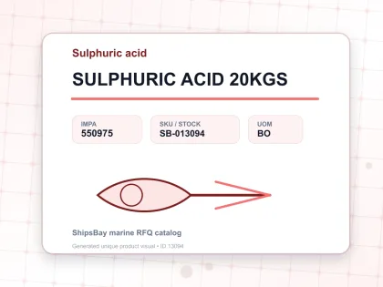 SULPHURIC ACID 20KGS - Sulphuric acid - IMPA 550975 - UOM BO