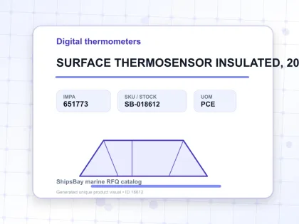 SURFACE THERMOSENSOR INSULATED, 200DEG.C FOR TMDT2 - Digital thermometers - IMPA 651773 - UOM PCE