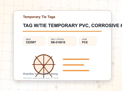 TAG W/TIE TEMPORARY PVC, CORROSIVE #2507 - Temporary Tie Tags - IMPA 332507 - UOM PCE