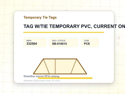TAG W/TIE TEMPORARY PVC, CURRENT ON #2504 - Temporary Tie Tags - IMPA 332504 - UOM PCE