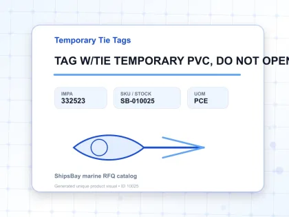 TAG W/TIE TEMPORARY PVC, DO NOT OPEN #2523 - Temporary Tie Tags - IMPA 332523 - UOM PCE