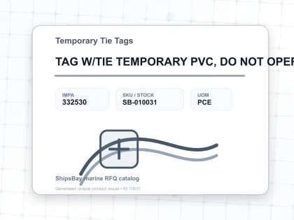 TAG W/TIE TEMPORARY PVC, DO NOT OPERATE #2530 - Temporary Tie Tags - IMPA 332530 - UOM PCE
