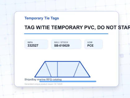 TAG W/TIE TEMPORARY PVC, DO NOT START #2527 - Temporary Tie Tags - IMPA 332527 - UOM PCE