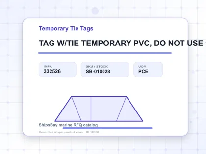 TAG W/TIE TEMPORARY PVC, DO NOT USE #2526 - Temporary Tie Tags - IMPA 332526 - UOM PCE