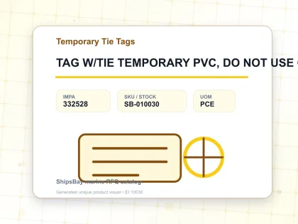 TAG W/TIE TEMPORARY PVC, DO NOT USE OUT OF ORDER #2528 - Temporary Tie Tags - IMPA 332528 - UOM PCE
