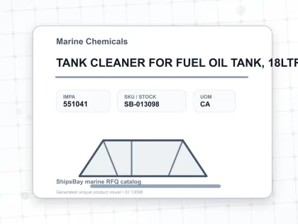 TANK CLEANER FOR FUEL OIL TANK, 18LTR - Marine Chemicals - IMPA 551041 - UOM CA