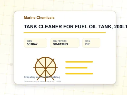 TANK CLEANER FOR FUEL OIL TANK, 200LTR - Marine Chemicals - IMPA 551042 - UOM DR