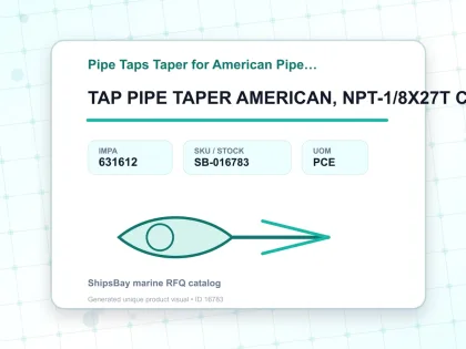 TAP PIPE TAPER AMERICAN, NPT-1/8X27T CARBON STEEL - Pipe Taps Taper for American Pipe Thread - IMPA 631612 - UOM PCE