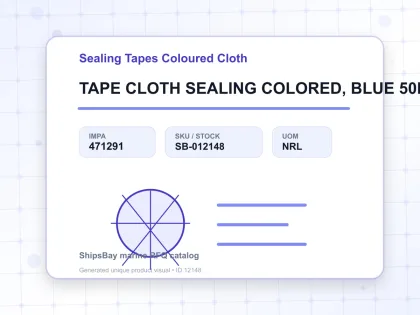 TAPE CLOTH SEALING COLORED, BLUE 50MMX25MTR - Sealing Tapes Coloured Cloth - IMPA 471291 - UOM NRL
