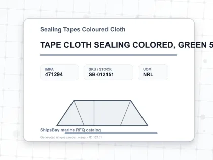 TAPE CLOTH SEALING COLORED, GREEN 50MMX25MTR - Sealing Tapes Coloured Cloth - IMPA 471294 - UOM NRL