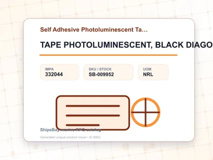 TAPE PHOTOLUMINESCENT, BLACK DIAGONAL 40MMX10M - Self Adhesive Photoluminescent Tape - IMPA 332044 - UOM NRL