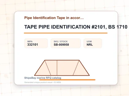 TAPE PIPE IDENTIFICATION #2101, BS 1710 GREEN W150MMX30MTR - Pipe Identification Tape in accordance with BS 1710 - IMPA 332101 - UOM NRL