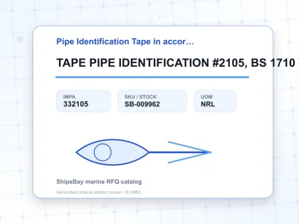 TAPE PIPE IDENTIFICATION #2105, BS 1710 VIOLET W150MMX30MTR - Pipe Identification Tape in accordance with BS 1710 - IMPA 332105 - UOM NRL