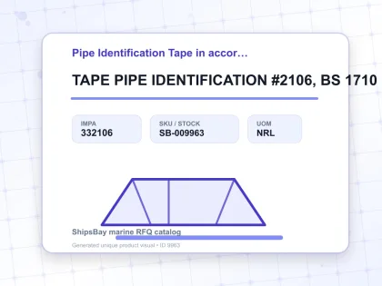 TAPE PIPE IDENTIFICATION #2106, BS 1710 LIGHT BLUE 150MMX30MTR - Pipe Identification Tape in accordance with BS 1710 - IMPA 332106 - UOM NRL
