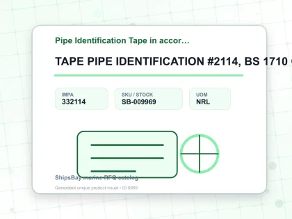 TAPE PIPE IDENTIFICATION #2114, BS 1710 CRIMSON W50MMX30MTR - Pipe Identification Tape in accordance with BS 1710 - IMPA 332114 - UOM NRL