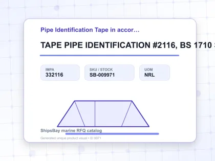 TAPE PIPE IDENTIFICATION #2116, BS 1710 SALMON PINK W50MMX30M - Pipe Identification Tape in accordance with BS 1710 - IMPA 332116 - UOM NRL