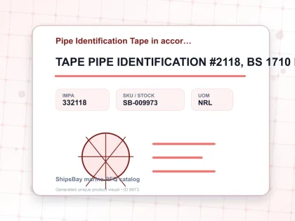 TAPE PIPE IDENTIFICATION #2118, BS 1710 BLUE W50MMX30MTR - Pipe Identification Tape in accordance with BS 1710 - IMPA 332118 - UOM NRL