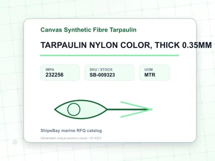TARPAULIN NYLON COLOR, THICK 0.35MM 1370MM WIDTH - Canvas Synthetic Fibre Tarpaulin - IMPA 232256 - UOM MTR