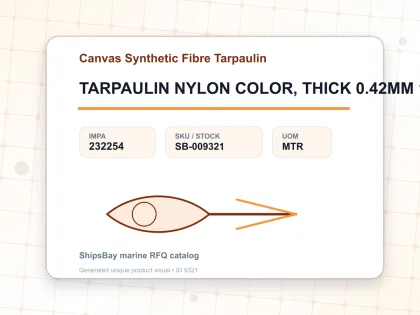 TARPAULIN NYLON COLOR, THICK 0.42MM 1370MM WIDTH - Canvas Synthetic Fibre Tarpaulin - IMPA 232254 - UOM MTR