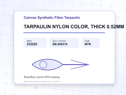 TARPAULIN NYLON COLOR, THICK 0.52MM 1370MM WIDTH - Canvas Synthetic Fibre Tarpaulin - IMPA 232252 - UOM MTR