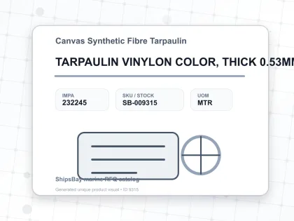 TARPAULIN VINYLON COLOR, THICK 0.53MM 920MM WIDTH - Canvas Synthetic Fibre Tarpaulin - IMPA 232245 - UOM MTR