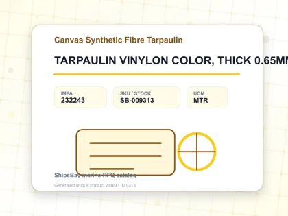 TARPAULIN VINYLON COLOR, THICK 0.65MM 920MM WIDTH - Canvas Synthetic Fibre Tarpaulin - IMPA 232243 - UOM MTR