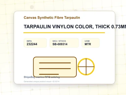 TARPAULIN VINYLON COLOR, THICK 0.73MM 1020MM WIDTH - Canvas Synthetic Fibre Tarpaulin - IMPA 232244 - UOM MTR