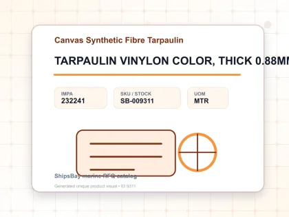 TARPAULIN VINYLON COLOR, THICK 0.88MM 1040MM WIDTH - Canvas Synthetic Fibre Tarpaulin - IMPA 232241 - UOM MTR