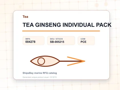 TEA GINSENG INDIVIDUAL PACK - Tea - IMPA 004278 - UOM PCE