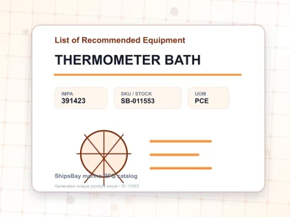 THERMOMETER BATH - List of Recommended Equipment - IMPA 391423 - UOM PCE
