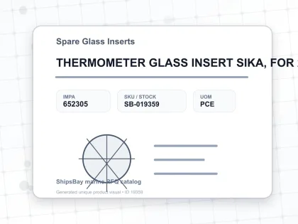 THERMOMETER GLASS INSERT SIKA, FOR 272B 0-100DEG.C 100MM - Spare Glass Inserts - IMPA 652305 - UOM PCE