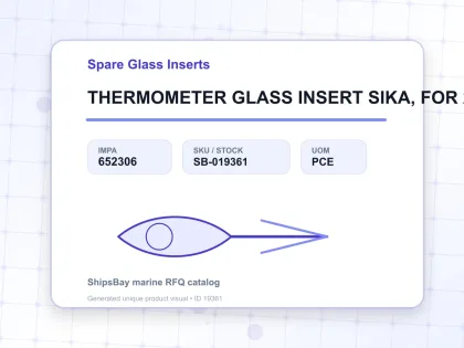 THERMOMETER GLASS INSERT SIKA, FOR 272B 0-100DEG.C 160MM - Spare Glass Inserts - IMPA 652306 - UOM PCE