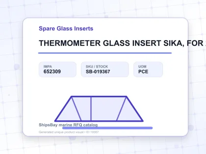 THERMOMETER GLASS INSERT SIKA, FOR 272B 0-160DEG.C 160MM - Spare Glass Inserts - IMPA 652309 - UOM PCE