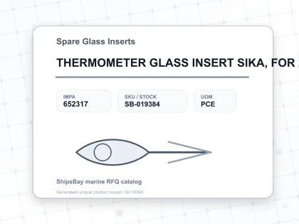 THERMOMETER GLASS INSERT SIKA, FOR 272B 0-400DEG.C 100MM - Spare Glass Inserts - IMPA 652317 - UOM PCE